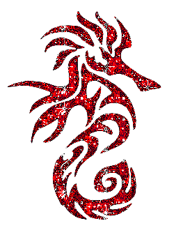 red tribal dragon