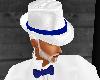 Retro Hat 30's White/Blu