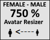 Avatar scaler 750%
