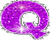 Purple Glitter Q