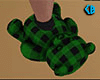 Green Teddy Slippers (M)