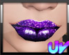 Lips Purple  Glitter