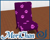 Purple Chair kitty paw