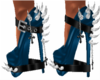 Blue Spiked Heels