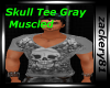 Skull Tee Gray Muscled