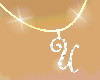 Initial "U" Necklace