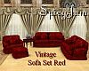 Vintage Sofa Set Red