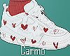 Hearts Red Sneakers M