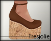 tj:. Brown Cork Wedge