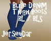 Thigh Boots Blue Denim
