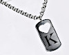 k. necklace letter K