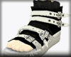 ~R~ Sandals White Black