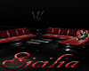 Red Black Club couch