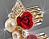 Red Rose Ring - Gold