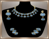 Blue Glitter Jewelry Set