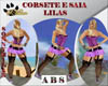 [SM]CORSETE E SAIA LILAS