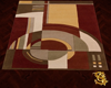 ART DECO RUG RUST COFEE