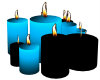 Blue and Black Candles