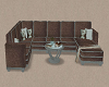 Animated Brown Sofa Set