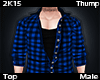 T | Navy Plaid Jacket