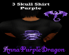 3 Skull Shirt - Purple