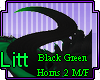 Black Green Horns 2 M/F