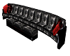 black poseless sofa