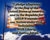 US Flag with Pledge