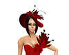 m28 red Couture Hat