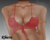k. Red lace bralet