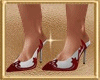 ✘ White & Red Heels
