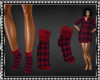 Red Tartan Ankle Socks