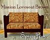 Mission Love Seat Brown