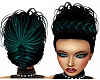 Top knot black turquoise