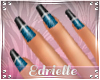 E~ Glam Nails Blk Blue