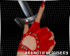 Ae Red Biker Gloves