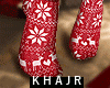K! Christmas Socks Red