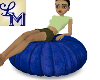 !LM Blue Pouf Lounge 4p