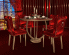 Red Round Table + Chairs