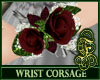Wrist Corsage Burgundy