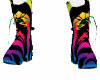 Rainbow Zebra Boots