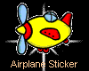 Mini Airplane Sticker