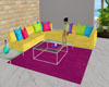 beach yellow sofa