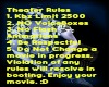 Theater Rules