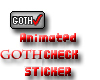 Goth Check Sticker
