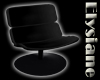 {E} Black Leather Chair