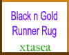 Black n Gold Runner Rug