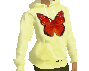 yellow butterfly hoody