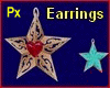 Px Star heart earrings