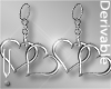 -V- Two Hearts Earrings